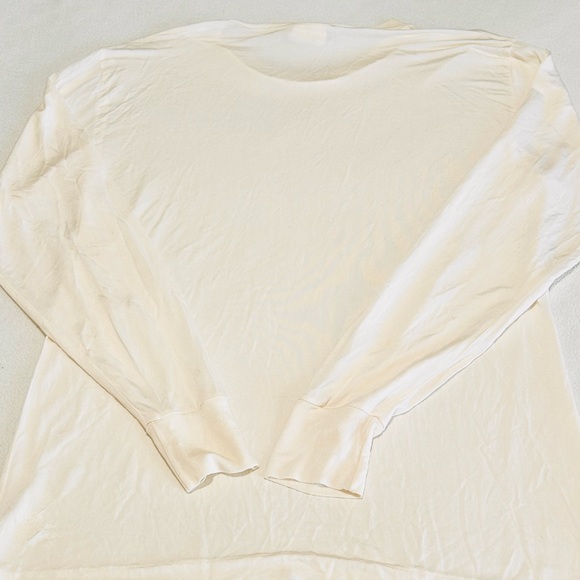 L.L. Bean Vintage Cream 100% Silk Pullover Crewneck Top Womens XL Stretchy READ - Picture 5 of 7